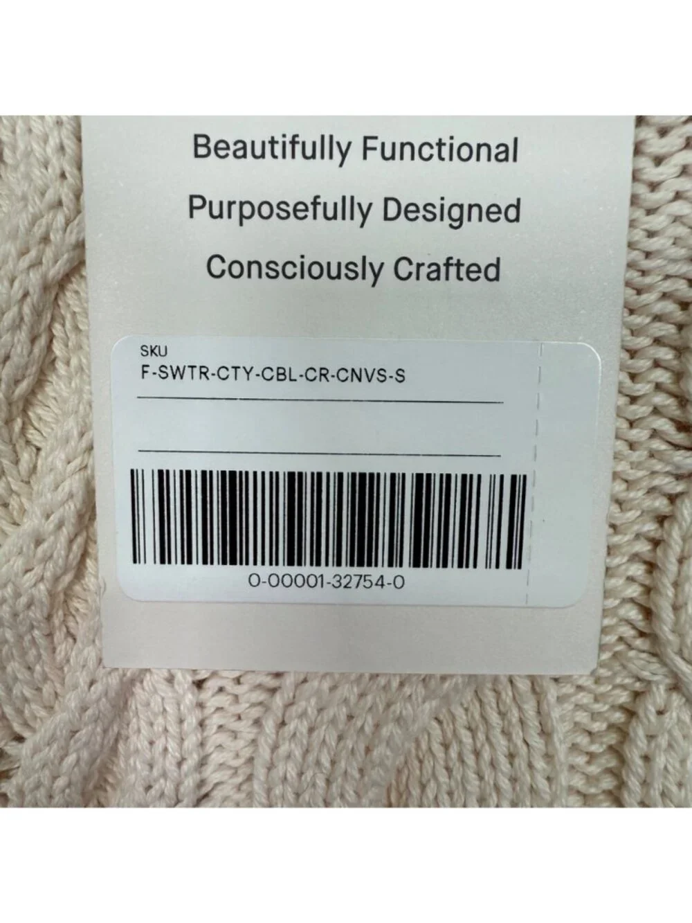 Everlane The Cable Sweater Everyday Organic Cotton Boxy Crewneck Fisherman Small - Picture 9 of 15